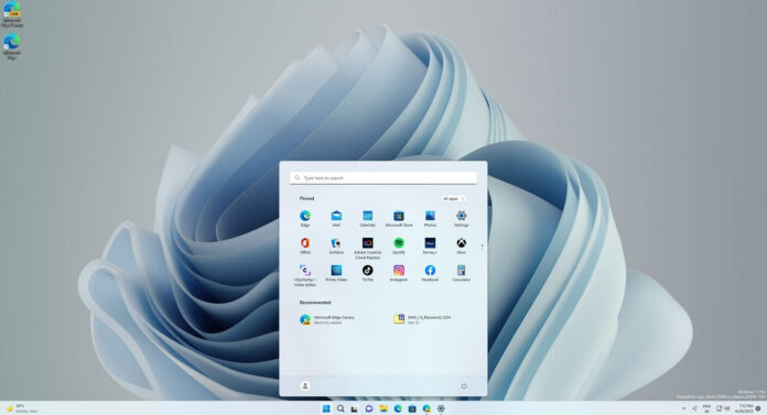 Windows 11 开始菜单更新